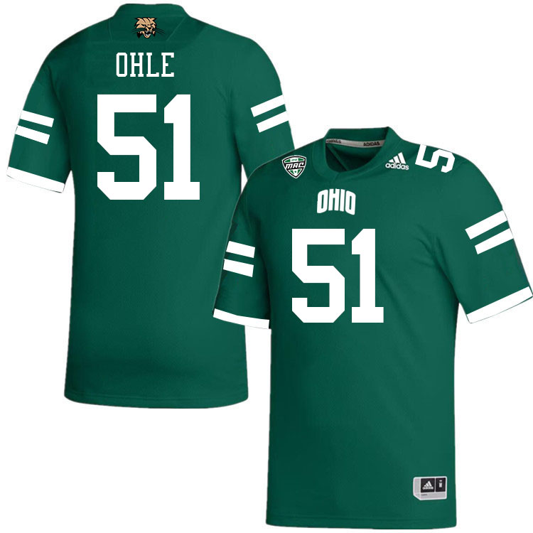 Ohio Bobcats #51 Maverick Ohle College Football Jerseys Stitched-Green